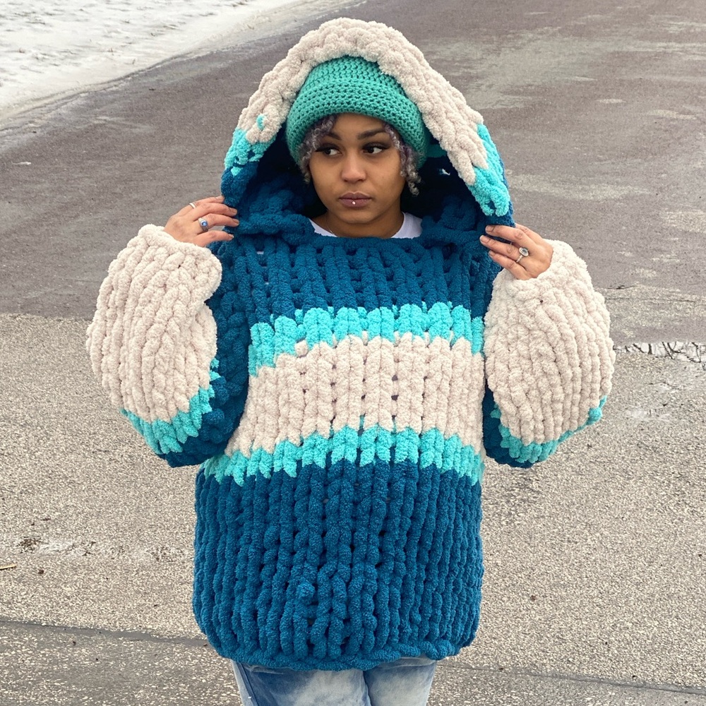 Luxury fuzzy Chunky Hoodie/Pullover